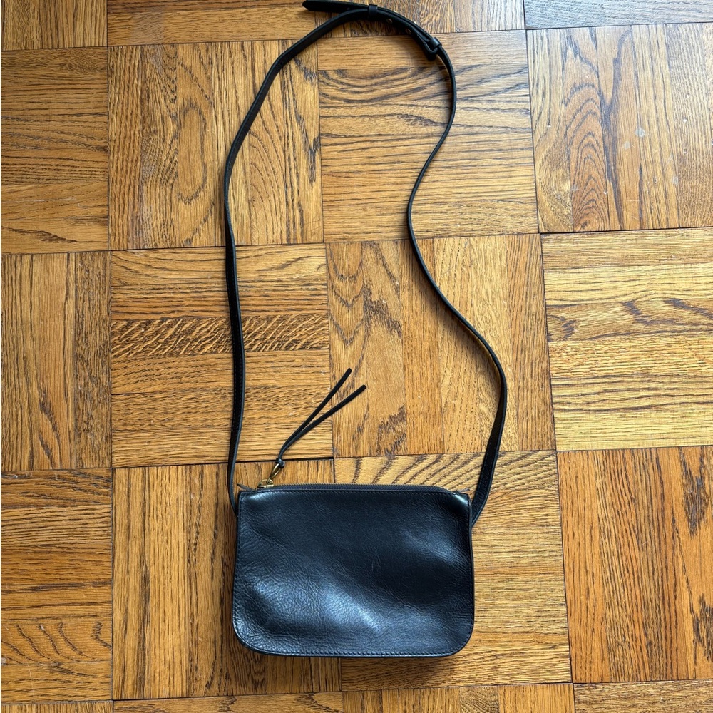 Madewell Black Leather Crossbody Bag